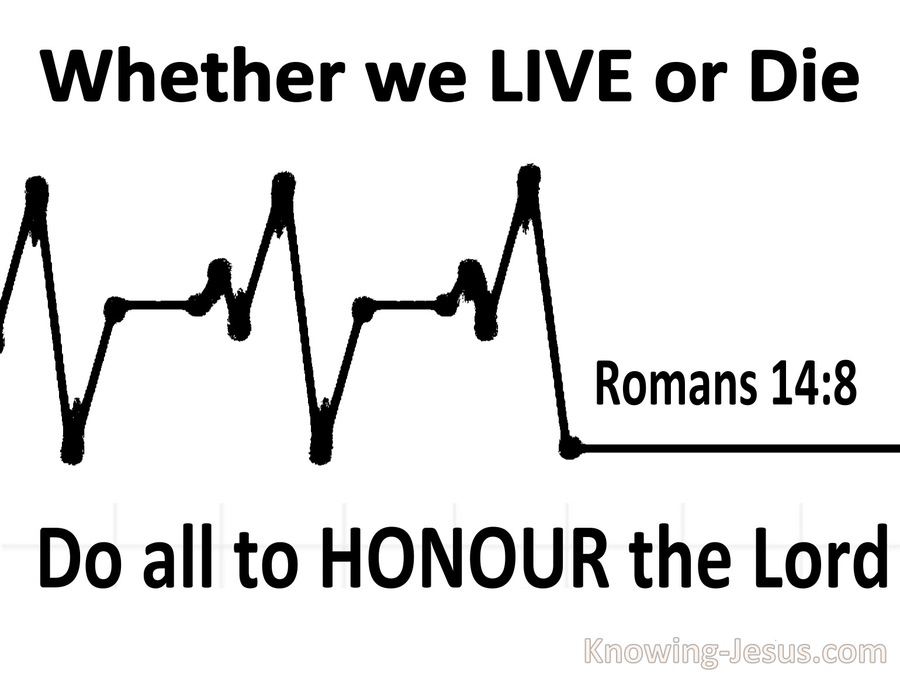 Romans 14:8 Live and Die to the Lord (black)